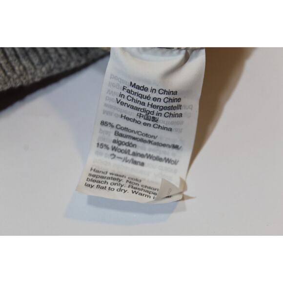 J Crew Tan Gray Black Color Block Knit Sweater Crewneck Men's L/XL Wool Blend - Picture 3 of 10